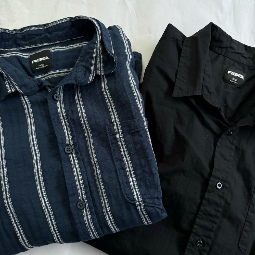 Bundle of 2 RSQ Button Tops MEN
